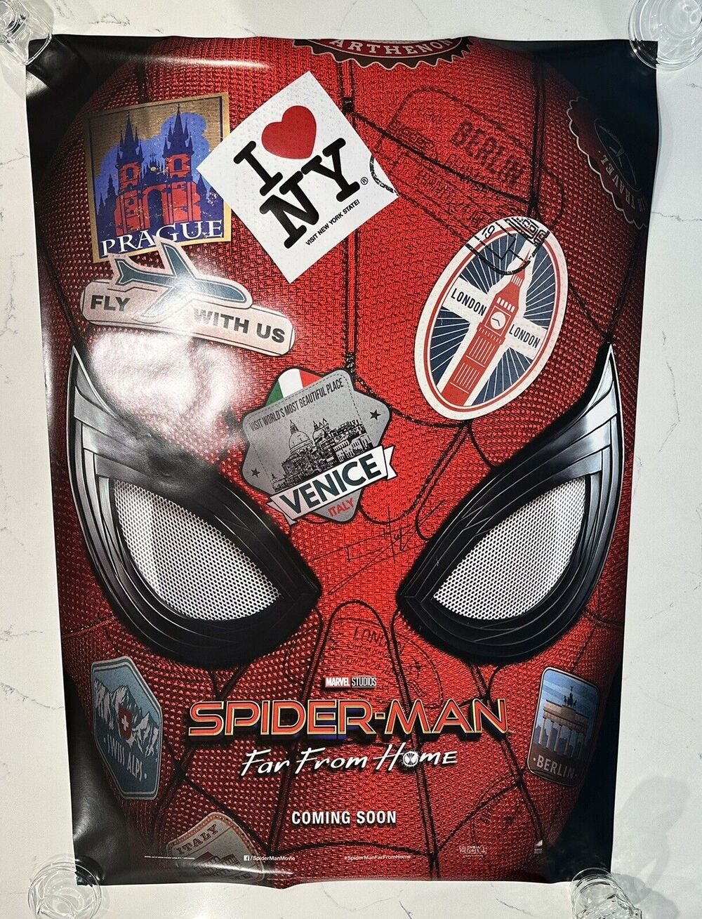 Tom Holland Signed Autograph COA 27x40 Spider-Man Far From Home Sticker Poster 1
